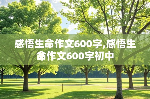 感悟生命作文600字,感悟生命作文600字初中