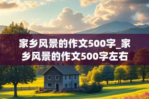 家乡风景的作文500字_家乡风景的作文500字左右