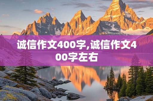 诚信作文400字,诚信作文400字左右