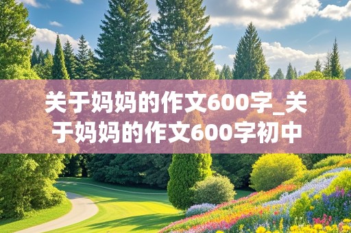 关于妈妈的作文600字_关于妈妈的作文600字初中