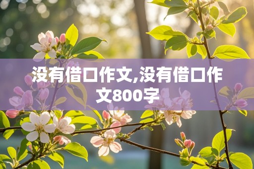 没有借口作文,没有借口作文800字