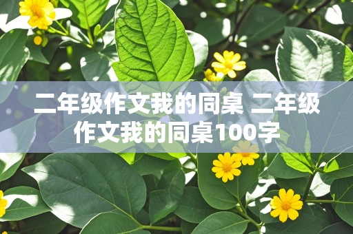 二年级作文我的同桌 二年级作文我的同桌100字