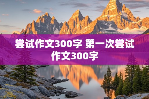 尝试作文300字 第一次尝试作文300字