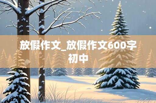 放假作文_放假作文600字初中