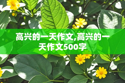 高兴的一天作文,高兴的一天作文500字