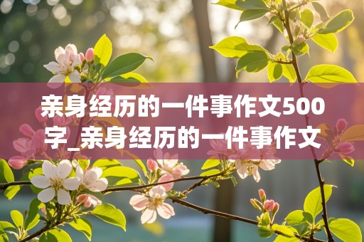 亲身经历的一件事作文500字_亲身经历的一件事作文500字游泳