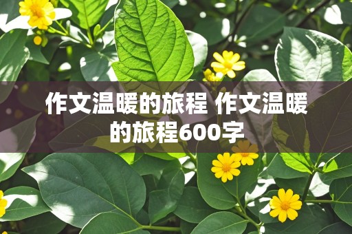 作文温暖的旅程 作文温暖的旅程600字