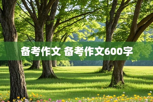 备考作文 备考作文600字