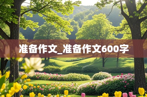 准备作文_准备作文600字