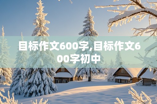 目标作文600字,目标作文600字初中