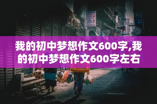 我的初中梦想作文600字,我的初中梦想作文600字左右