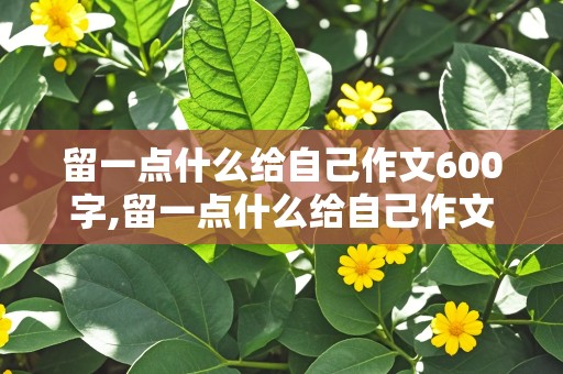 留一点什么给自己作文600字,留一点什么给自己作文600字作文