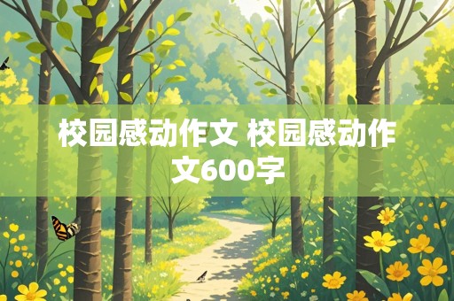 校园感动作文 校园感动作文600字