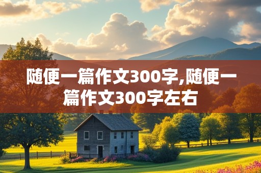 随便一篇作文300字,随便一篇作文300字左右