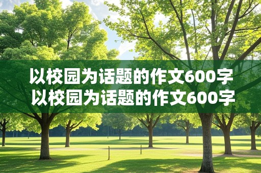 以校园为话题的作文600字 以校园为话题的作文600字初中