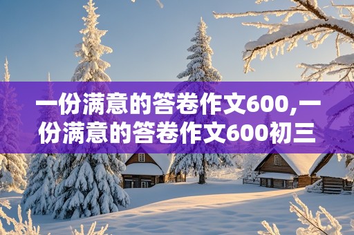 一份满意的答卷作文600,一份满意的答卷作文600初三