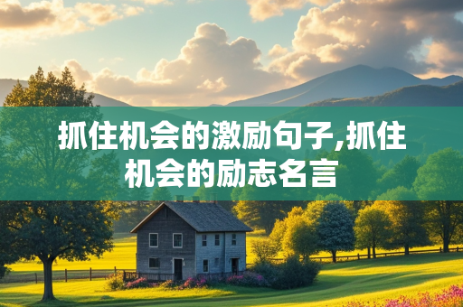 抓住机会的激励句子,抓住机会的励志名言