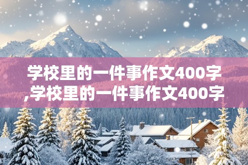 学校里的一件事作文400字,学校里的一件事作文400字四年级