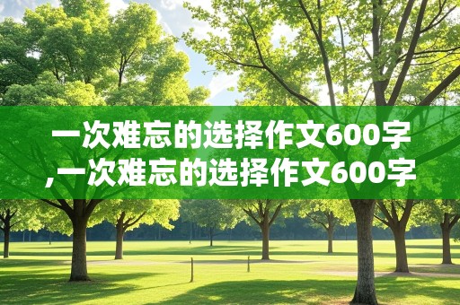 一次难忘的选择作文600字,一次难忘的选择作文600字初三