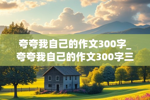 夸夸我自己的作文300字_夸夸我自己的作文300字三年级