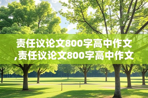 责任议论文800字高中作文,责任议论文800字高中作文议论文