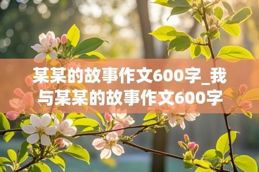 某某的故事作文600字_我与某某的故事作文600字