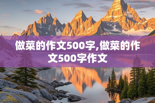 做菜的作文500字,做菜的作文500字作文