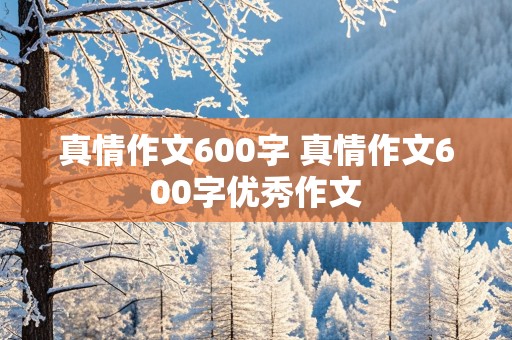 真情作文600字 真情作文600字优秀作文