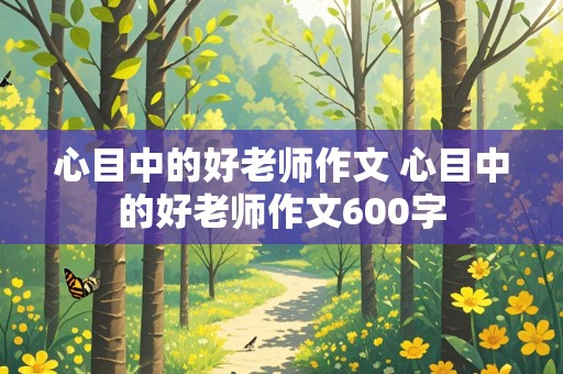 心目中的好老师作文 心目中的好老师作文600字