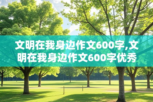 文明在我身边作文600字,文明在我身边作文600字优秀作文