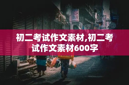 初二考试作文素材,初二考试作文素材600字