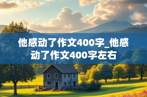 他感动了作文400字_他感动了作文400字左右