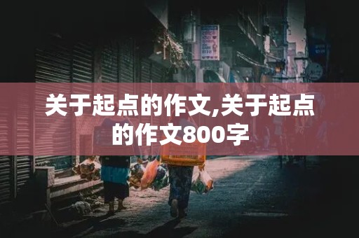 关于起点的作文,关于起点的作文800字