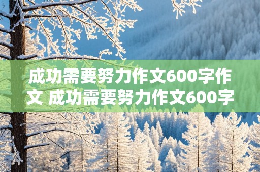 成功需要努力作文600字作文 成功需要努力作文600字作文记叙文