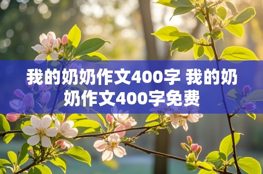 我的奶奶作文400字 我的奶奶作文400字免费