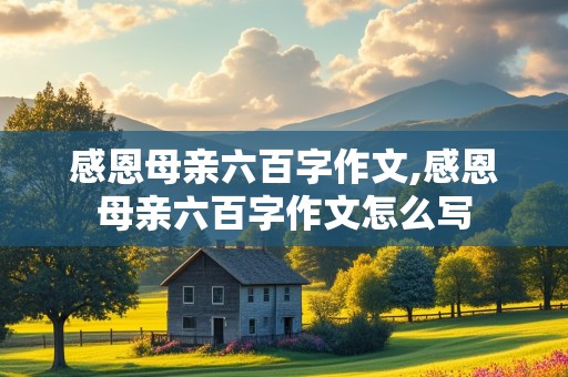 感恩母亲六百字作文,感恩母亲六百字作文怎么写