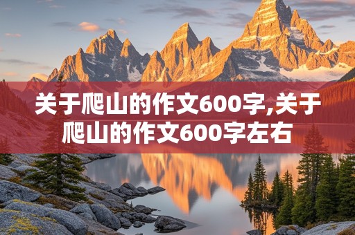 关于爬山的作文600字,关于爬山的作文600字左右