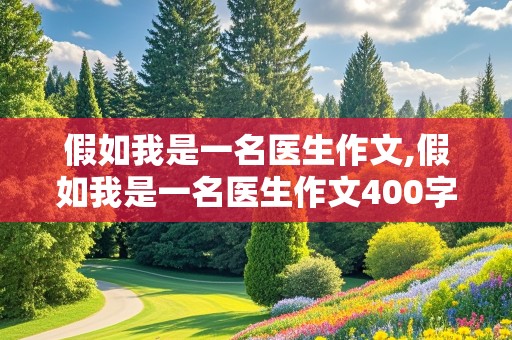 假如我是一名医生作文,假如我是一名医生作文400字