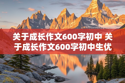 关于成长作文600字初中 关于成长作文600字初中生优秀作文