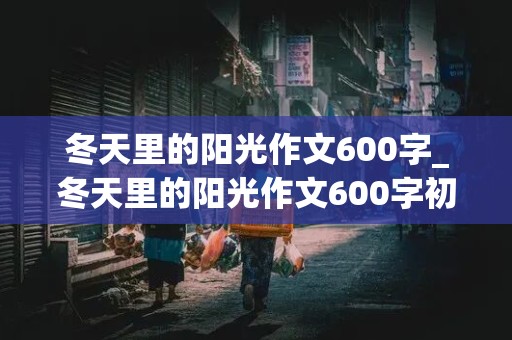 冬天里的阳光作文600字_冬天里的阳光作文600字初中