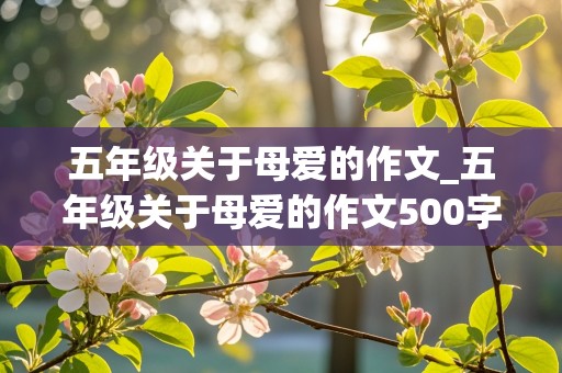 五年级关于母爱的作文_五年级关于母爱的作文500字左右