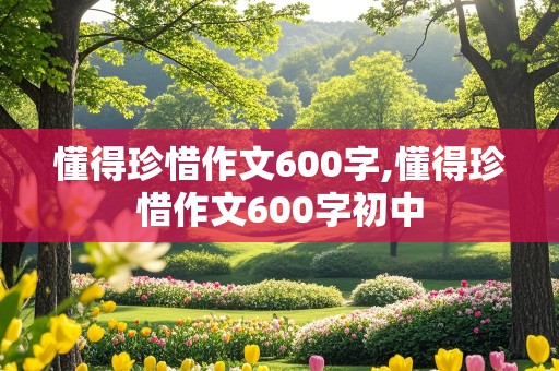 懂得珍惜作文600字,懂得珍惜作文600字初中