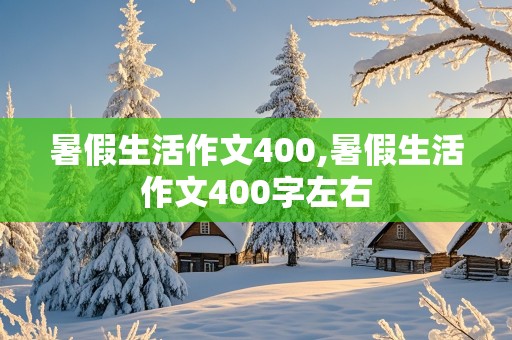 暑假生活作文400,暑假生活作文400字左右