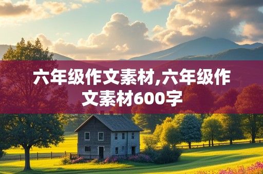 六年级作文素材,六年级作文素材600字