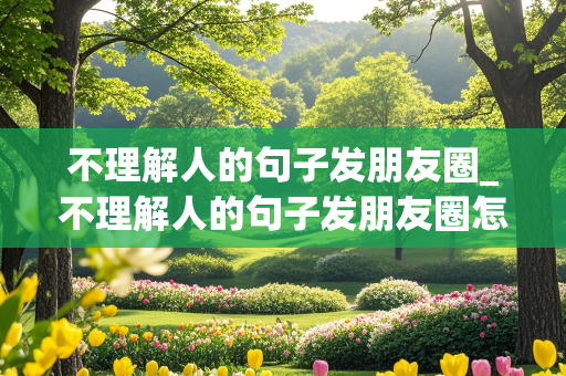 不理解人的句子发朋友圈_不理解人的句子发朋友圈怎么说