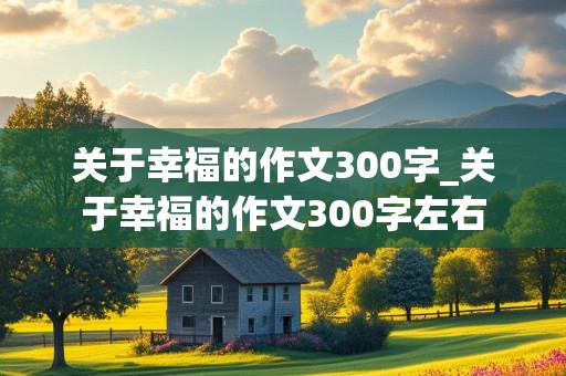 关于幸福的作文300字_关于幸福的作文300字左右