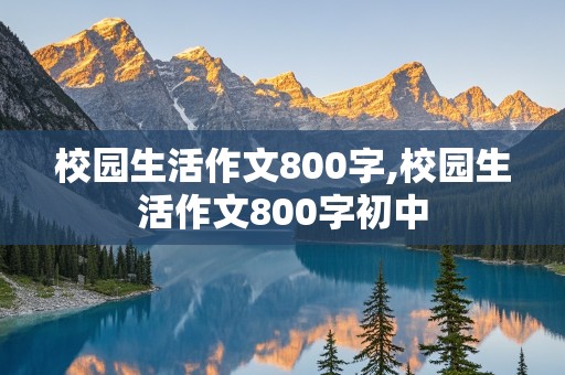 校园生活作文800字,校园生活作文800字初中