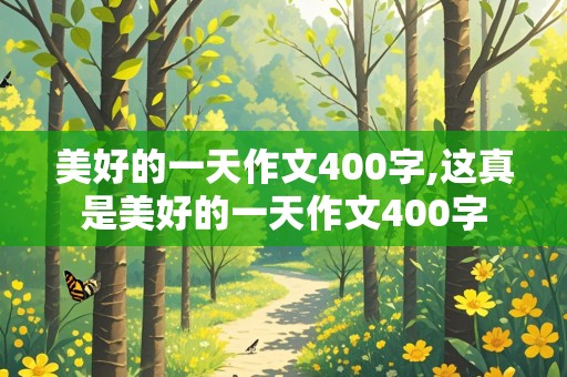 美好的一天作文400字,这真是美好的一天作文400字