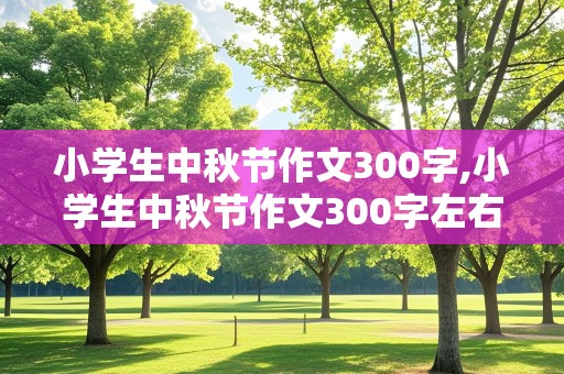 小学生中秋节作文300字,小学生中秋节作文300字左右