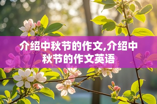 介绍中秋节的作文,介绍中秋节的作文英语